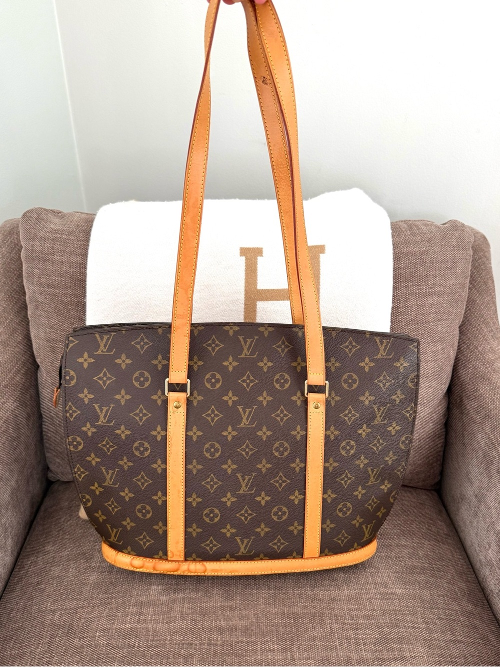 Authentic Louis Vuitton Babylone tote bag M51102 brown monogram LV canvas - Picture 2 of 16